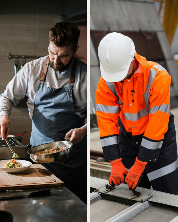 Vêtements conçus pour les professionnels