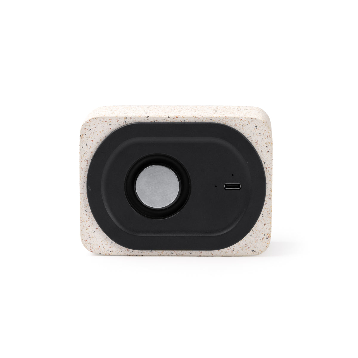 HAUT-PARLEUR SANS FIL EN TERRAZZO RECYCLÉ ET BAMBOU – MILER