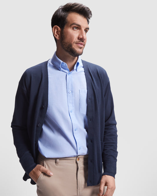 EXPLORER - veste col V tissu en tricot doux