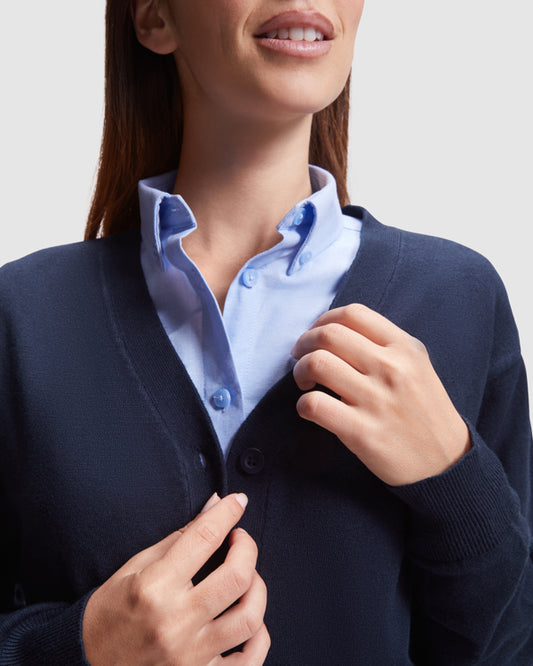 EXPLORER WOMAN - veste col V tissu en tricot doux