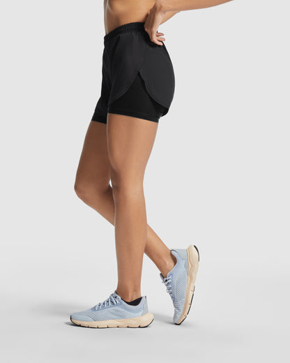 SHORT DE SPORT FEMME - CLAIR