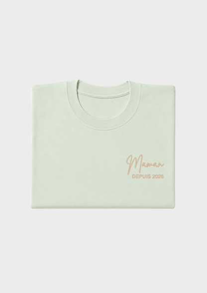 T-SHIRT - Broderie "Maman Depuis..."