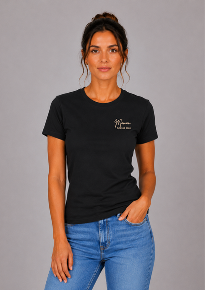 T-SHIRT - Broderie "Maman Depuis..."