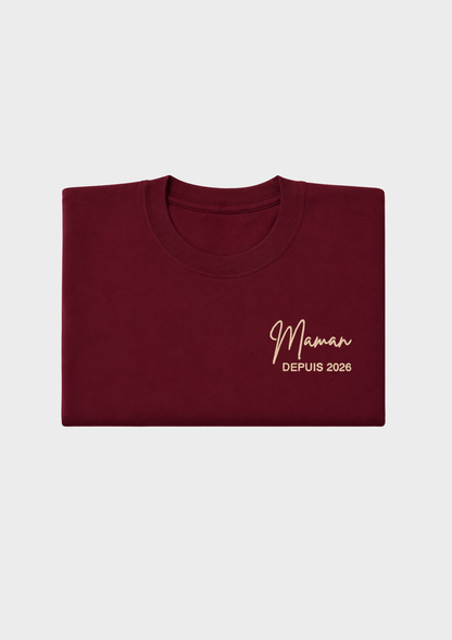 T-SHIRT - Broderie "Maman Depuis..."