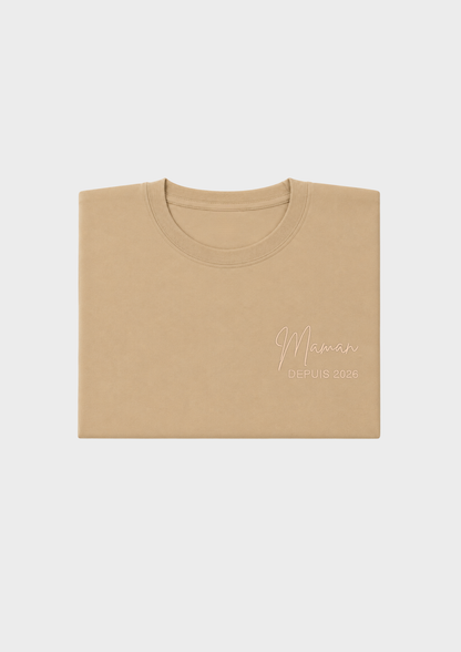 T-SHIRT - Broderie "Maman Depuis..."