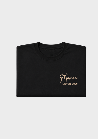 T-SHIRT - Broderie "Maman Depuis..."