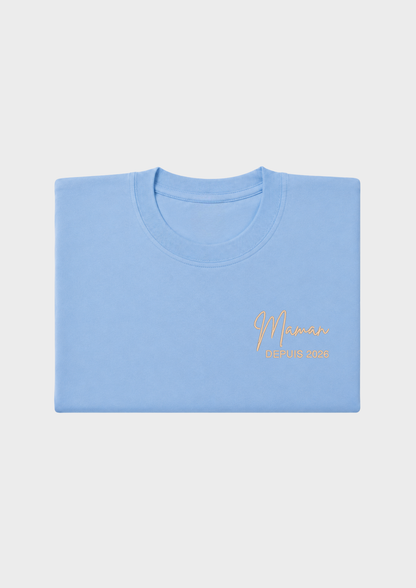 T-SHIRT - Broderie "Maman Depuis..."