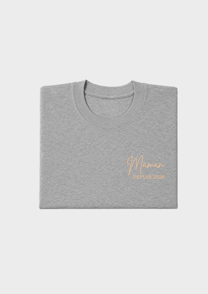 T-SHIRT - Broderie "Maman Depuis..."