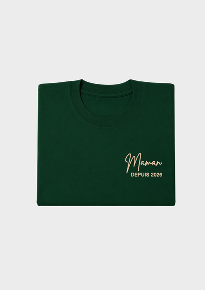 T-SHIRT - Broderie "Maman Depuis..."