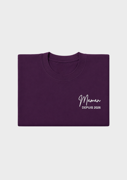 T-SHIRT - Broderie "Maman Depuis..."