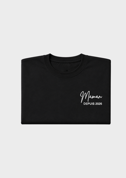 T-SHIRT - Broderie "Maman Depuis..."