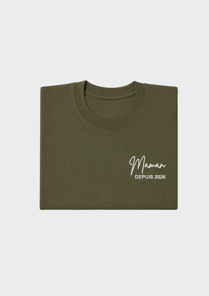 T-SHIRT - Broderie "Maman Depuis..."