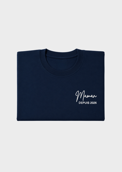 T-SHIRT - Broderie "Maman Depuis..."