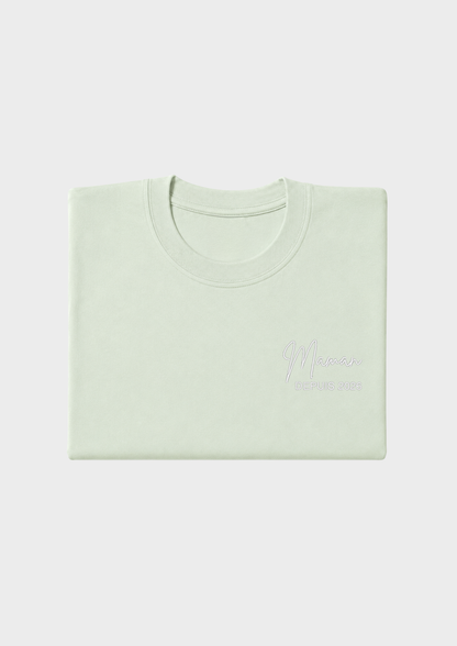 T-SHIRT - Broderie "Maman Depuis..."