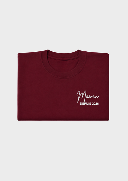 T-SHIRT - Broderie "Maman Depuis..."