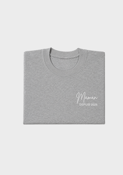 T-SHIRT - Broderie "Maman Depuis..."