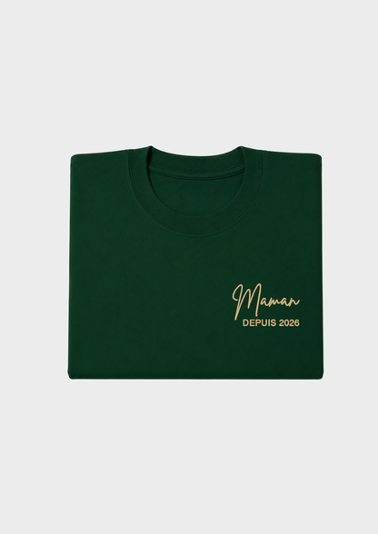 T-SHIRT - Broderie "Maman Depuis..."