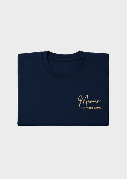T-SHIRT - Broderie "Maman Depuis..."