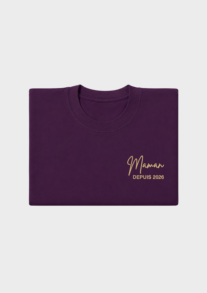T-SHIRT - Broderie "Maman Depuis..."