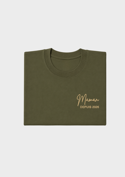 T-SHIRT - Broderie "Maman Depuis..."