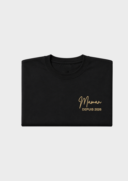 T-SHIRT - Broderie "Maman Depuis..."