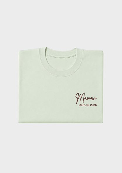 T-SHIRT - Broderie "Maman Depuis..."