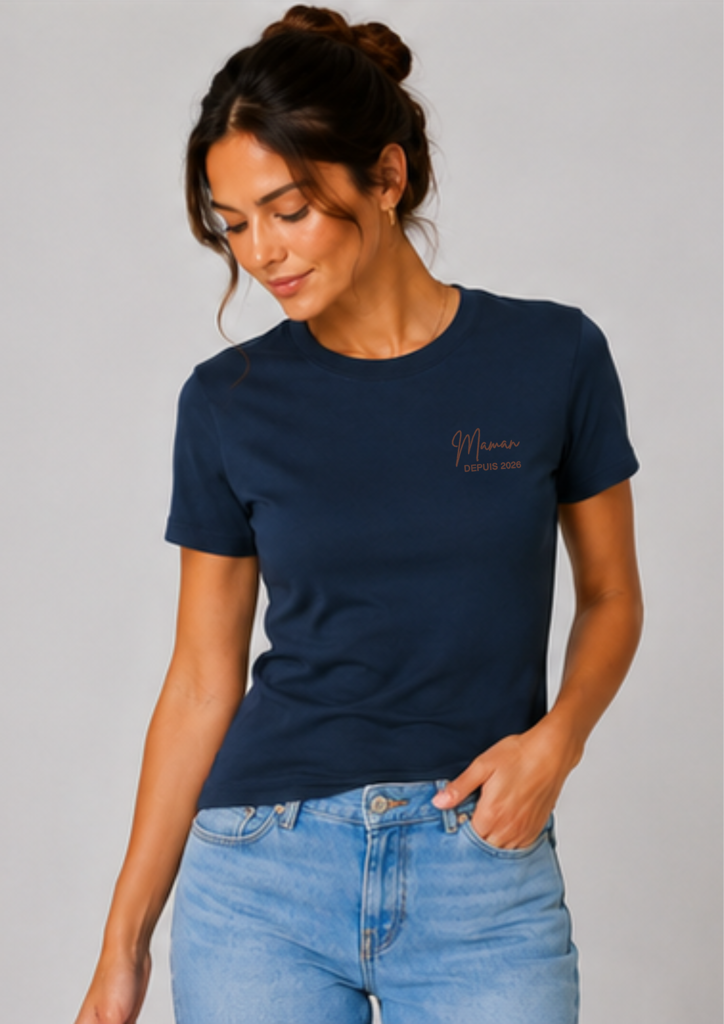 T-SHIRT - Broderie "Maman Depuis..."