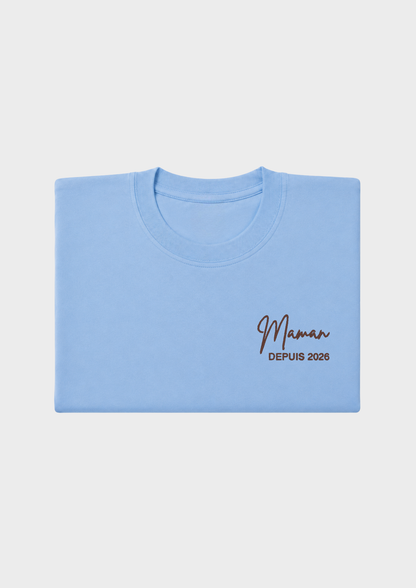 T-SHIRT - Broderie "Maman Depuis..."