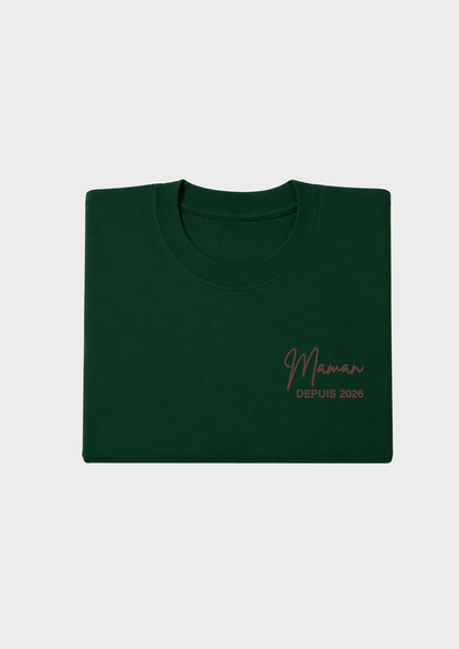 T-SHIRT - Broderie "Maman Depuis..."