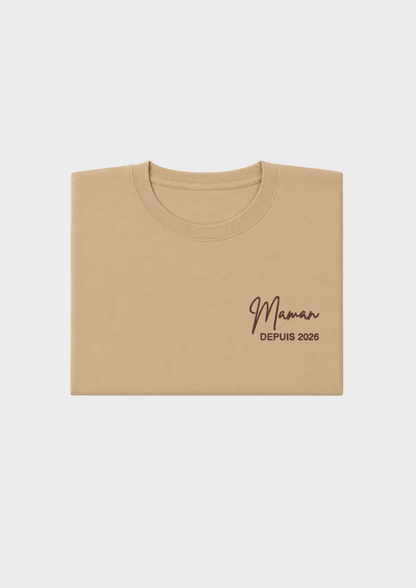 T-SHIRT - Broderie "Maman Depuis..."