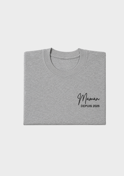 T-SHIRT - Broderie "Maman Depuis..."