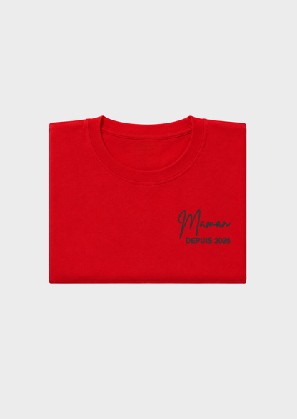 T-SHIRT - Broderie "Maman Depuis..."