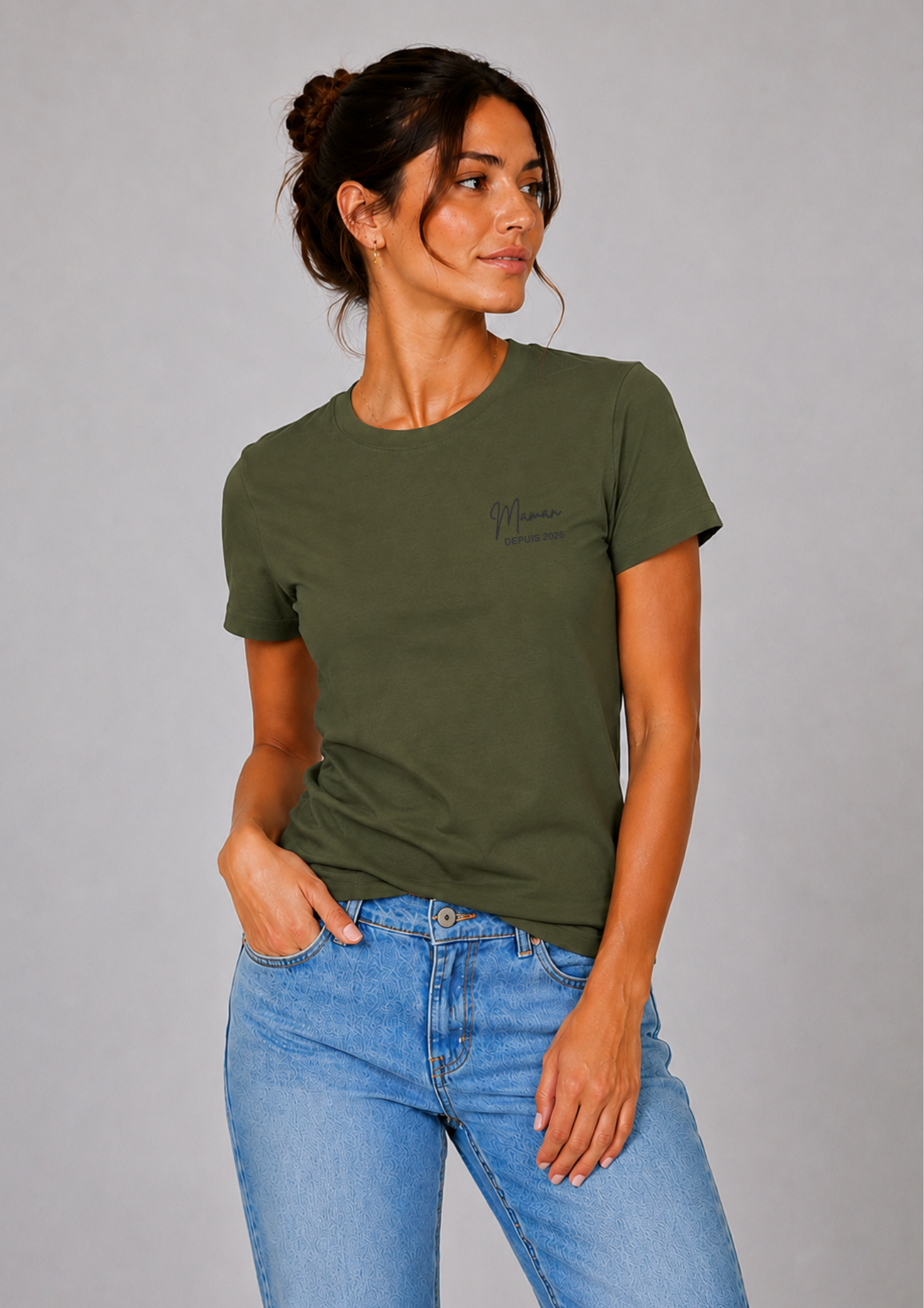 T-SHIRT - Broderie "Maman Depuis..."