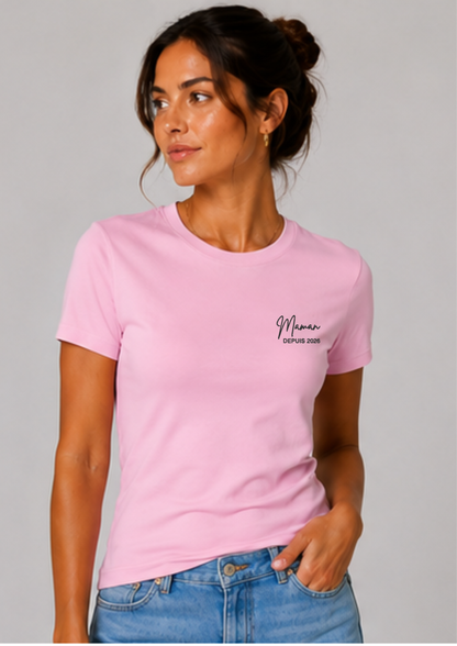 T-SHIRT - Broderie "Maman Depuis..."