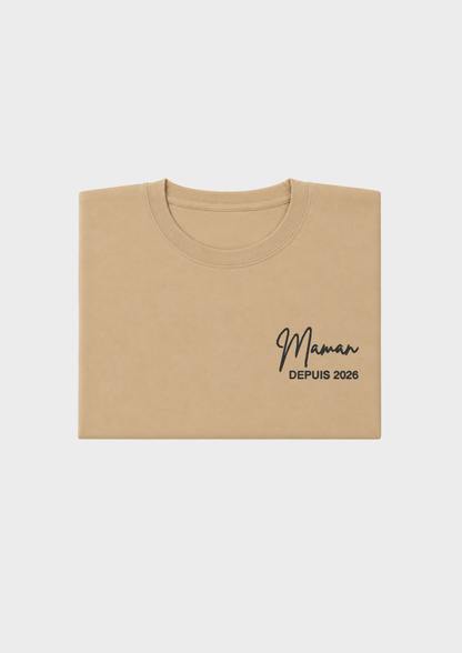 T-SHIRT - Broderie "Maman Depuis..."