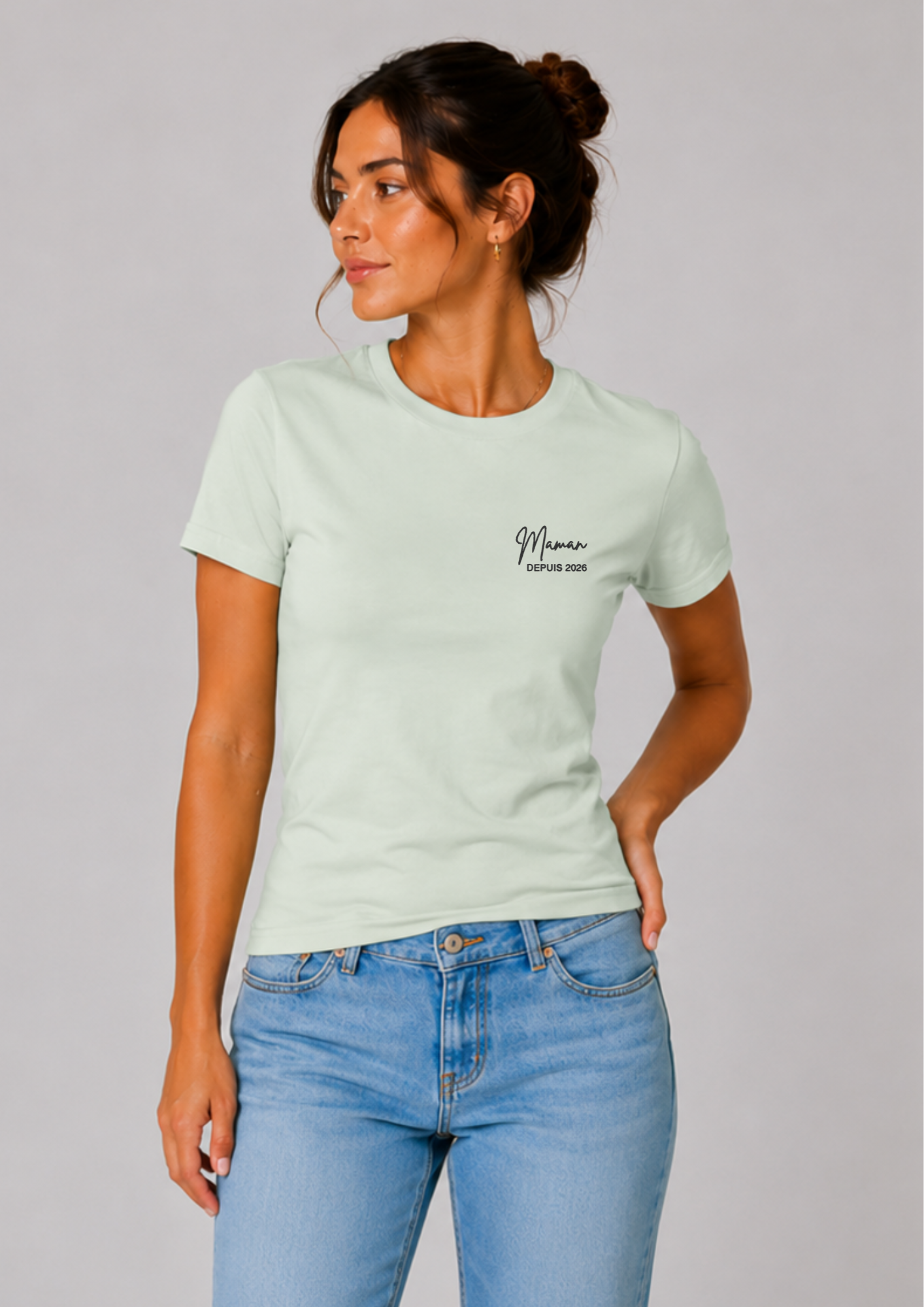 T-SHIRT - Broderie "Maman Depuis..."