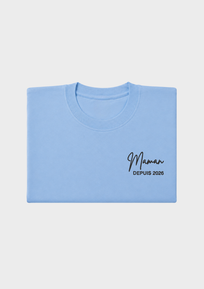 T-SHIRT - Broderie "Maman Depuis..."