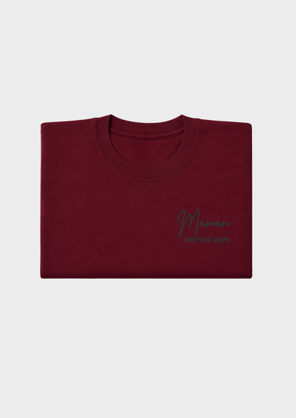 T-SHIRT - Broderie "Maman Depuis..."