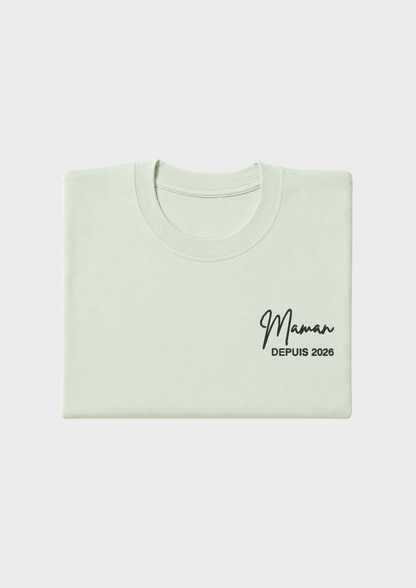 T-SHIRT - Broderie "Maman Depuis..."