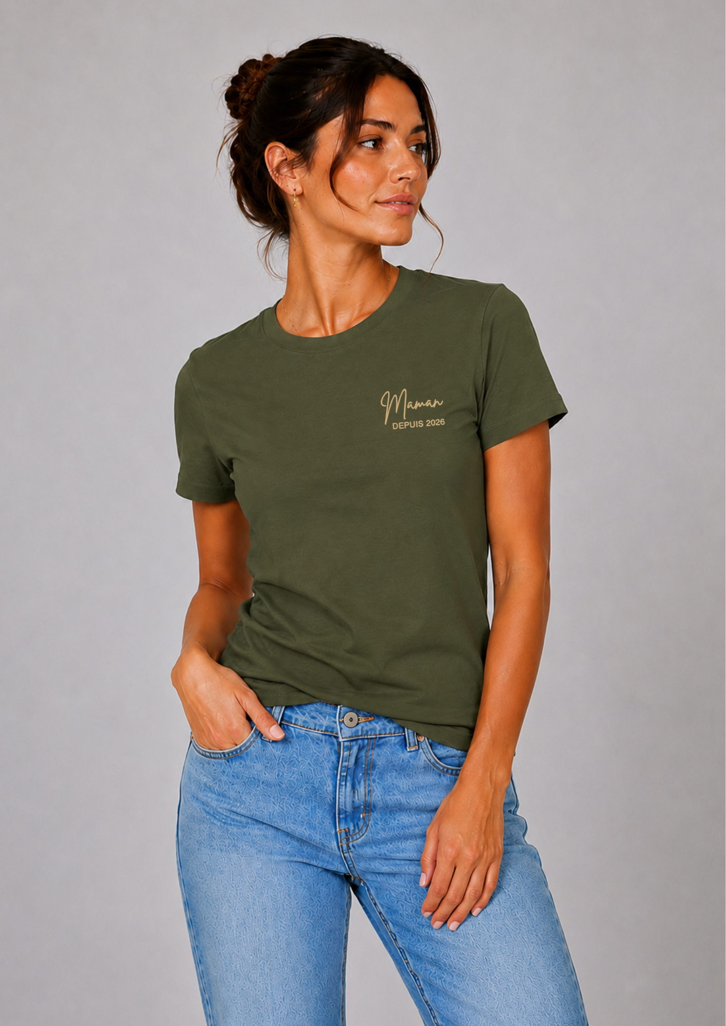 T-SHIRT - Broderie "Maman Depuis..."
