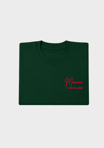 T-SHIRT - Broderie "Maman Depuis..."