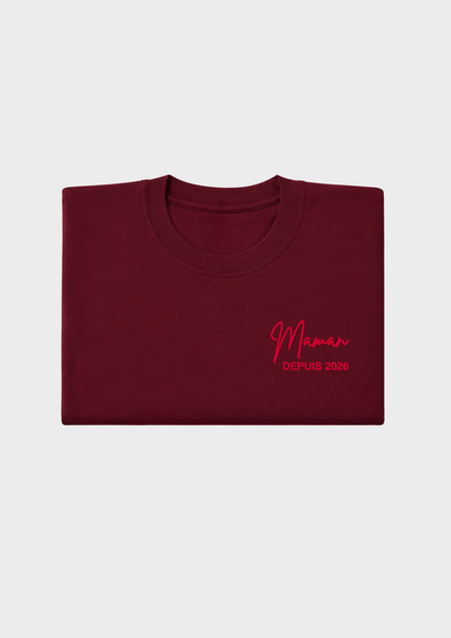 T-SHIRT - Broderie "Maman Depuis..."