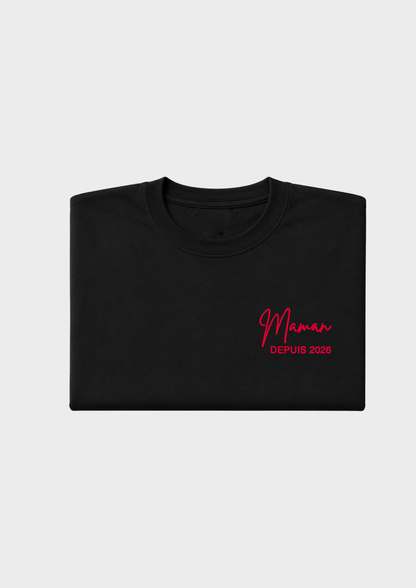T-SHIRT - Broderie "Maman Depuis..."