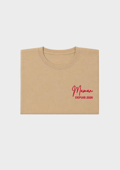 T-SHIRT - Broderie "Maman Depuis..."